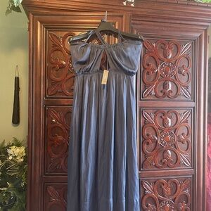 J.Crew Collections, Gray blue Sleeveless Dress